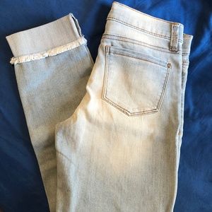 Girls size 12 ankle cuffed skinny jeans
